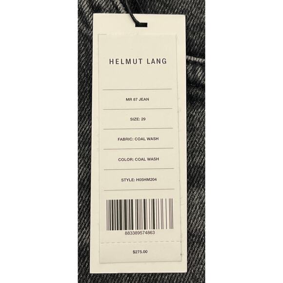 12-97 HELMUT LANG Men's NWT Mr.87 Jeans Coal Wash Size 29 - Picture 10 of 10